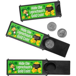 Fun Express 3 1/4″ x 1 1/4″ Easter Down the Rabbit Hole Plastic Magic Coin Tricks – 12 Pieces(Coin Trick)