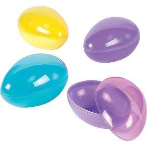 Large Easter Eggs, set of 12, each fillable plastic egg is 7 inch long – X Large Easter Party Supplies