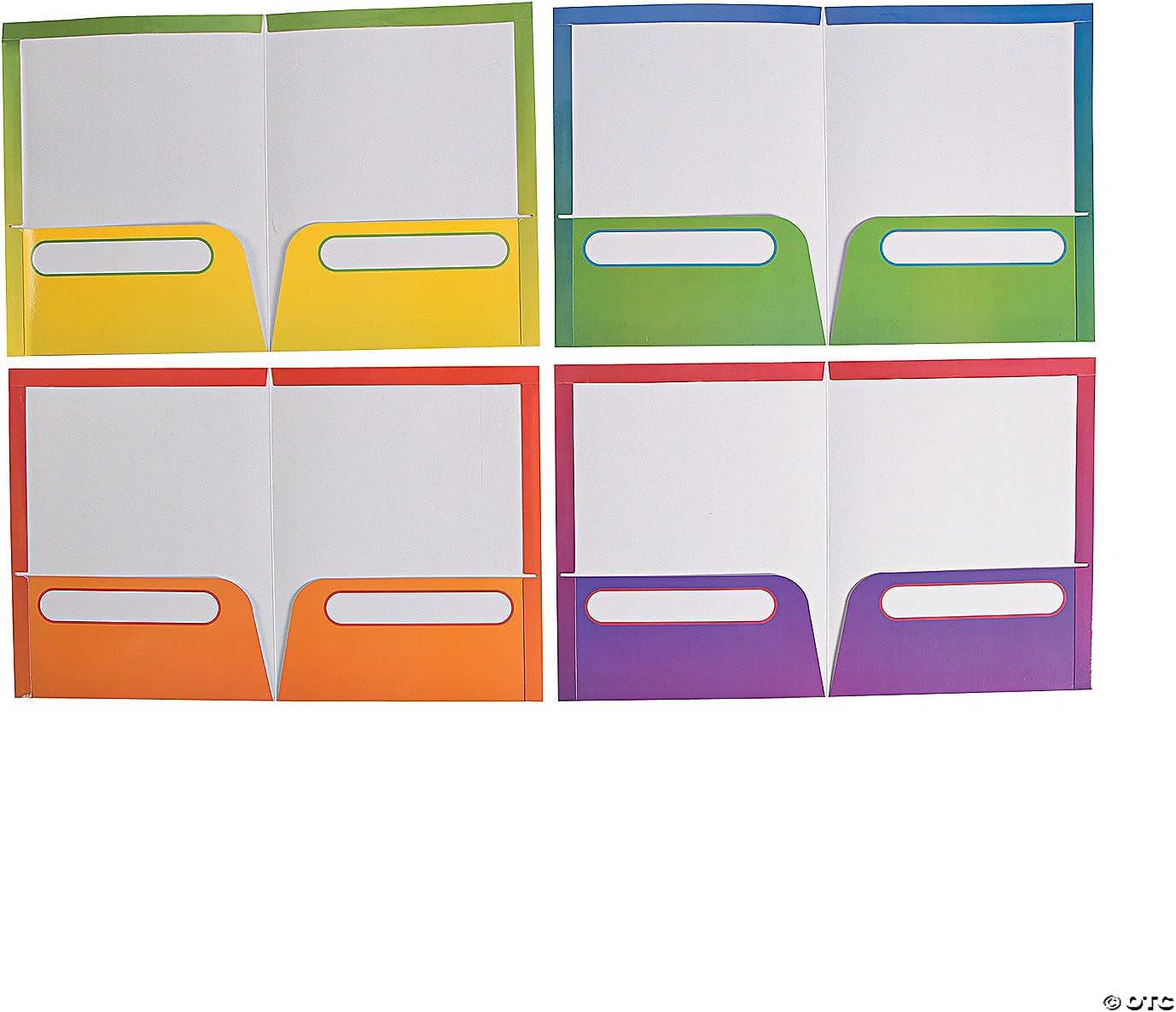 imageFun Express Pocket Folders Bulk 12 Classwork Paper Folders with Pockets Bulk Stay Organized and Excel in School Boost Success Durable and Vibrant 2 Pocket Folders Bulk Multicolor