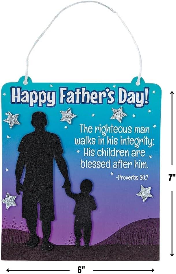 imageFun Express Religious Fathers Day Sign Craft Kit Makes 12 DIY Crafts for Kids and Sunday School Activities