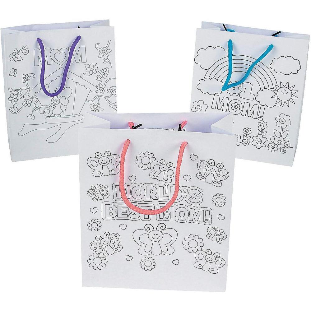 imageColor Your Own Mom Paper Gift Bags  Crafts for Kids and Fun Home Activities