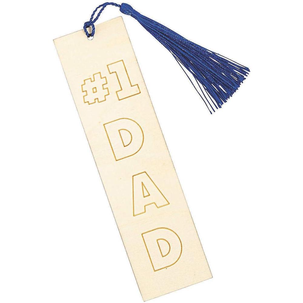 imageDIY Fathers Day Bookmarks  Bulk Set of 24  Wood Craft Kits for Kids