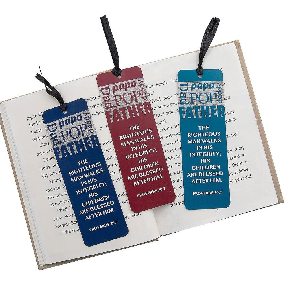 imageFathers Day Bible Verse Bookmarks Religious Fathers Day Gifts 48 Pieces