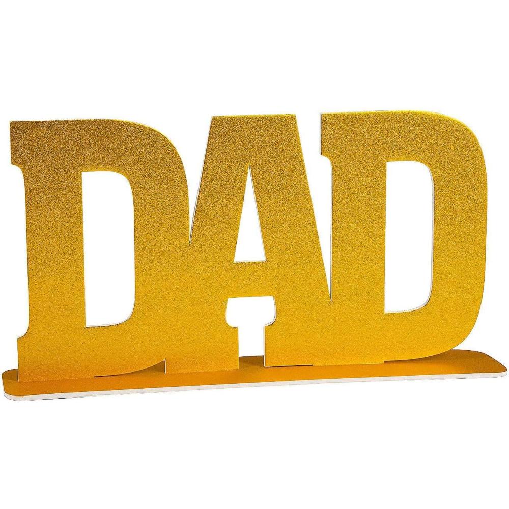 imageFathers Day Party 3D Worlds Best Dad Trophy CenterpieceDad