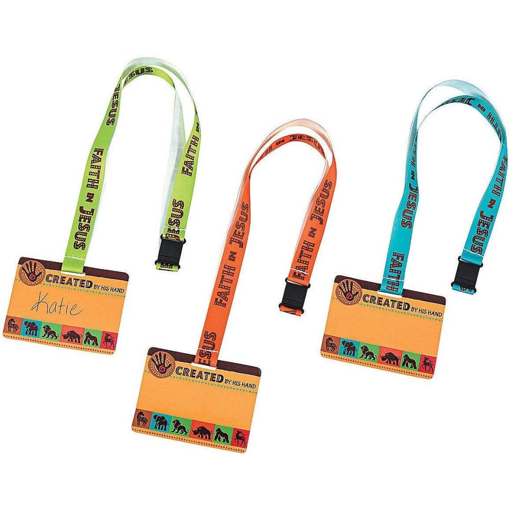 imageFun Express African Safari Vbs Lanyard Jewelry Necklaces Badge Holders VBS Vacation Bible School SuppliesDecor 12 Pieces