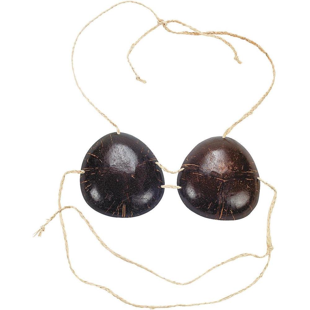 imageFun Express Coconut Bra for Luau Party Hula Costume Brown