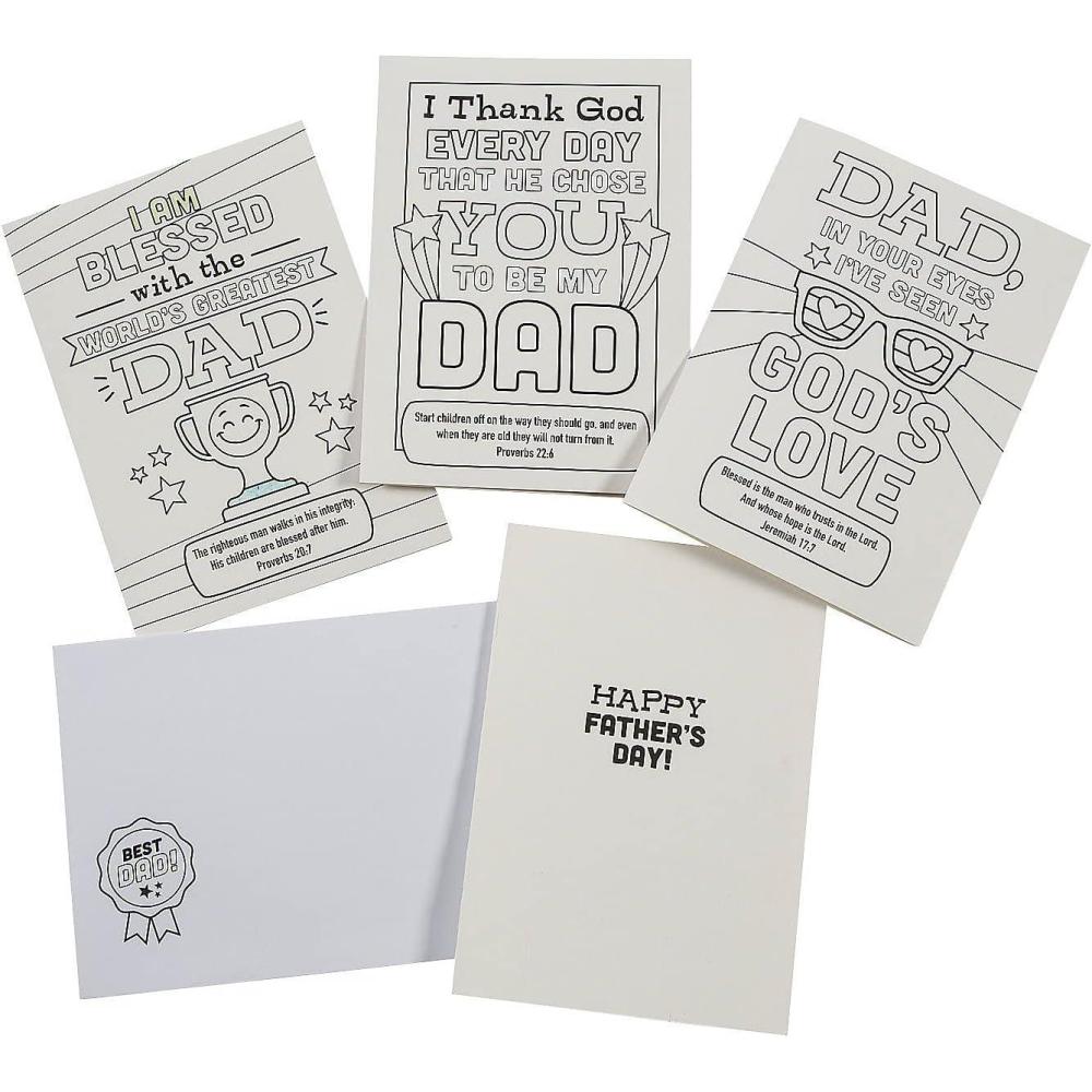 imageFun Express Color Your Own Faith Fathers Day Cards  12 Pieces