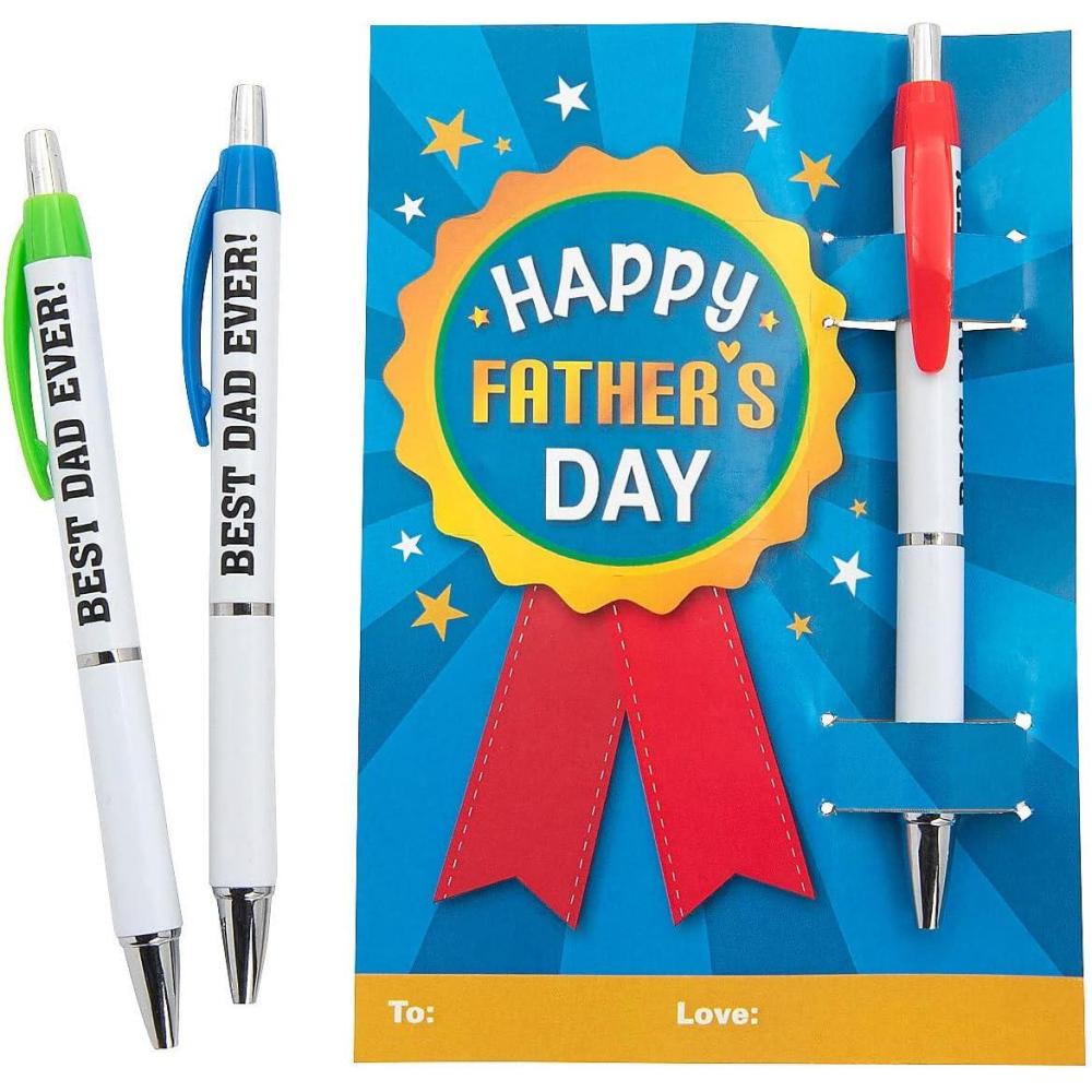 imageFun Express Fathers Day Pens with Card Stationery 12 Pieces