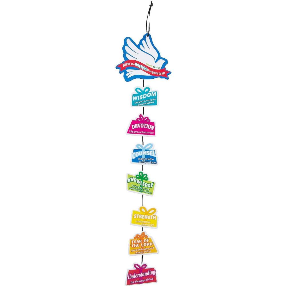 imageFun Express Gifts of The Holy Spirit Mobile Craft Kit  DIY Craft Kit Kids to Create Religious Projects  Ideal Sunday Schools Church Events Religious Celebrations and Classroom Activities  12 Pieces