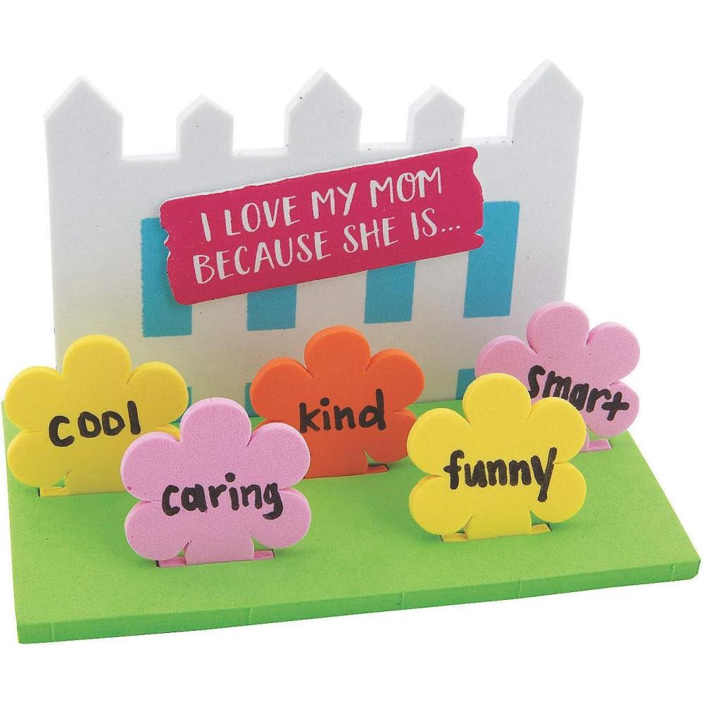 imageFun Express I Love My Mom Because Craft Kit Makes 12 Mothers Day Gifts for Kids
