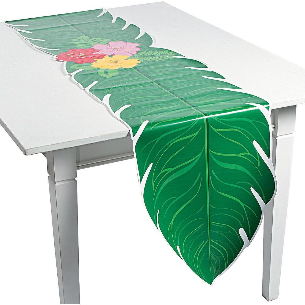imageFun Express Luau Leaf Table Runner  Wedding Table Runners Supplies  Party Kitchen Dining Home Decoration  Decoration for Home Party Decor  VBS Vacation Bible School SuppliesDecor  1 Piece