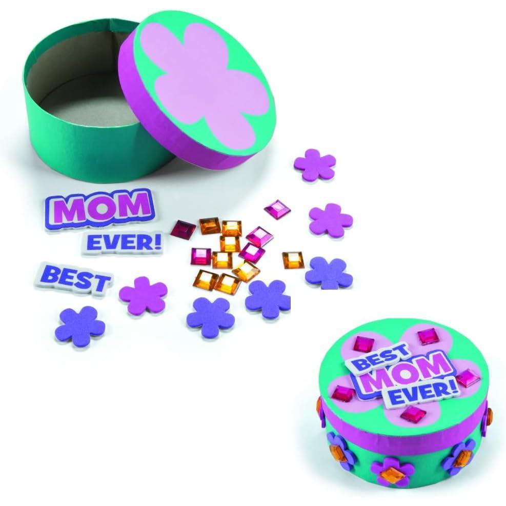 imageFun Express Mothers Day Jewel Box Craft Kit  Makes 12  Make Your Own Craft DIY for Kids  Great for Teacher and Art Class Pack Activities