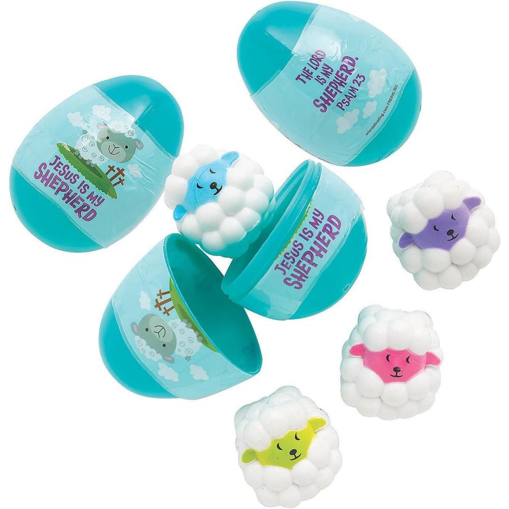 imageFun Express Psalm 23 PrizeFilled Plastic Easter Eggs 3quot  12 Pieces