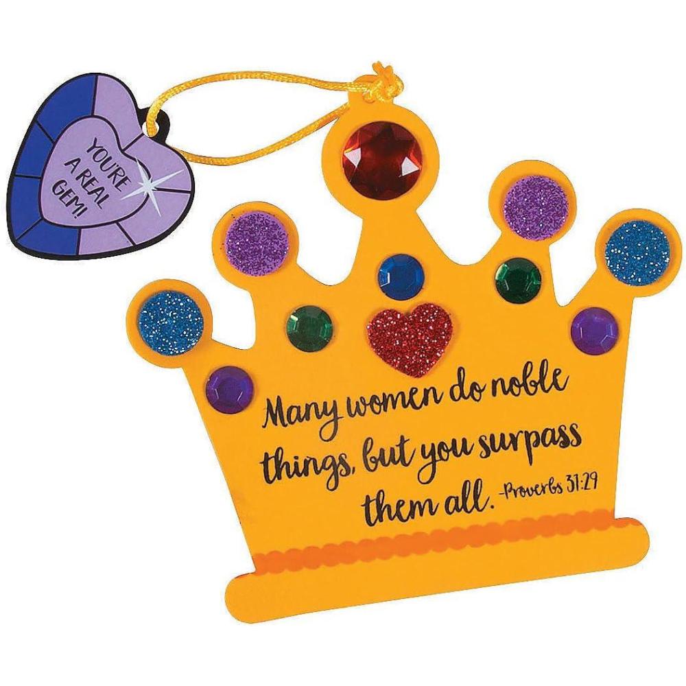 imageFun Express Religious Mothers Day Ornament Craft Kit Makes 12 DIY Craft Gifts for Kids and Sunday School Activities