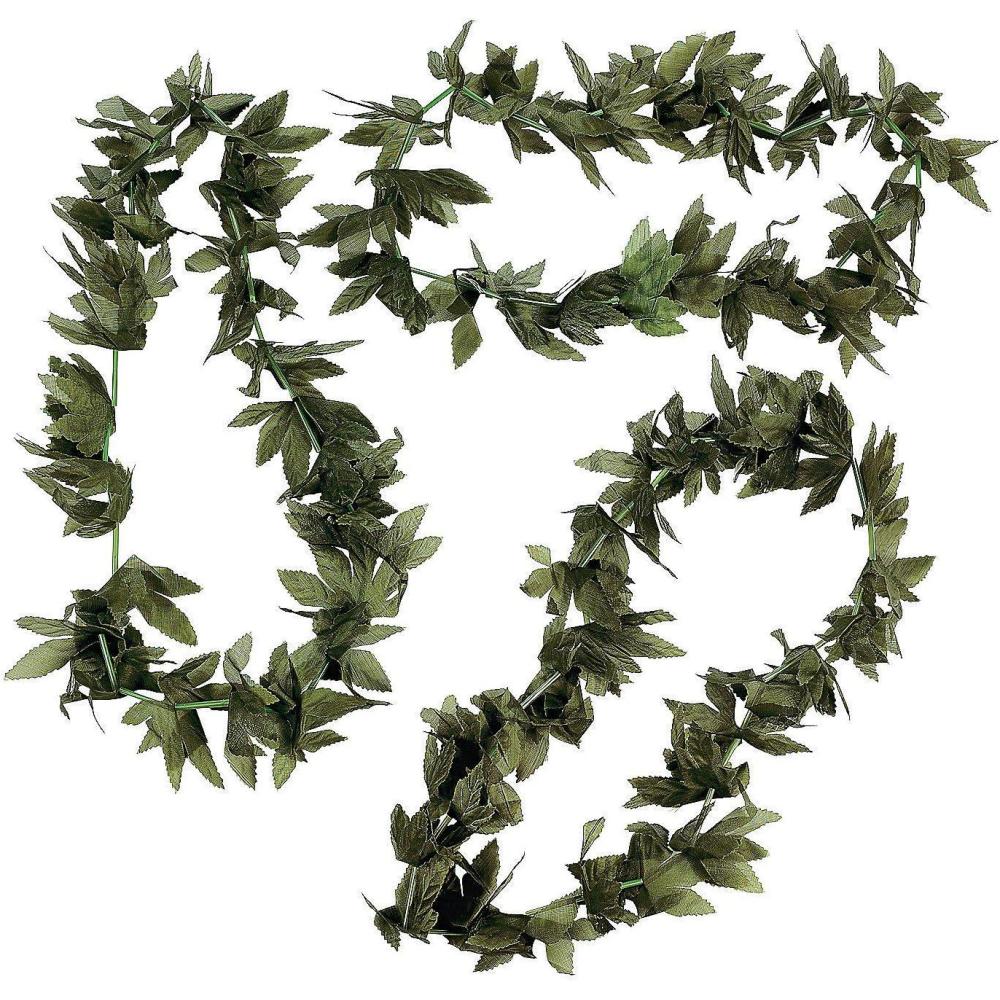 imageFun Express Tropical Fern Leaf Lei  Vibrant Green Hawaiian Luau and Tiki Party Supplies  Ideal Beach Parties Tropical Celebrations ampamp Outdoor Events  Pack for Festive Fun ampamp Decorations  12 Pieces