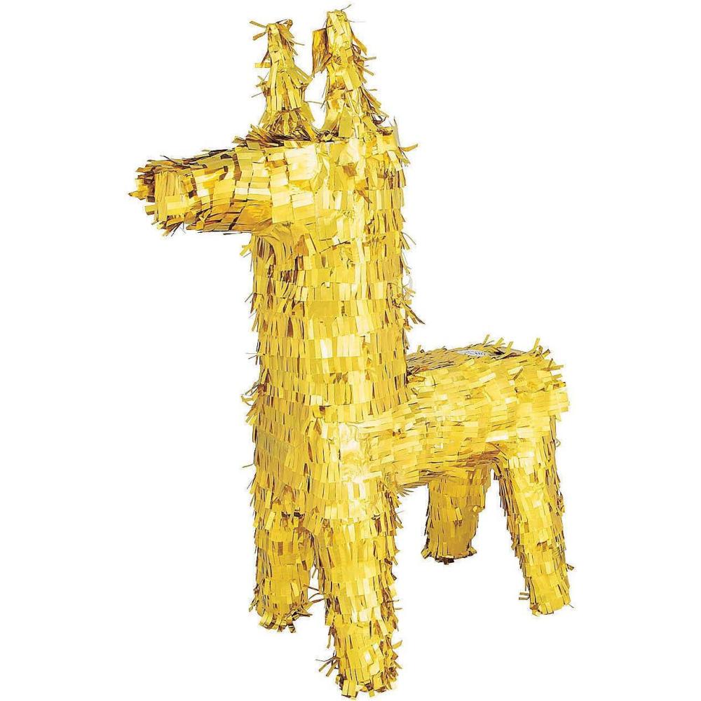 imageGold Foil Donkey Pinata  Cinco de Mayo and Fiesta Party Decor