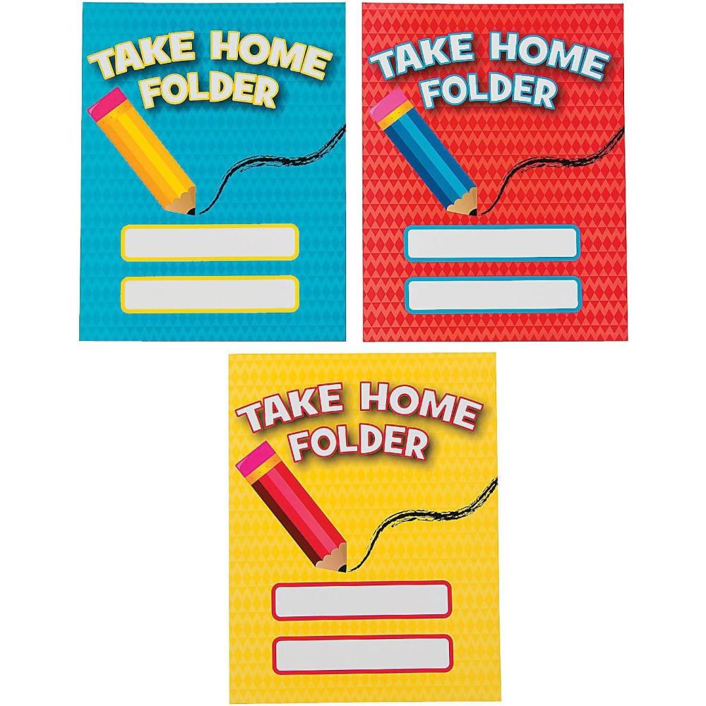 imageTake Home Pocket Folders 12 Pieces Educational and Learning Activities for Kids9 34 x 12 12
