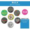1 Inch Bulk Spanish Heritage Mini Buttons, 48 Pieces, Great for School, Classrooms, Educational and Motivational Favors