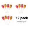Flip Flop Sandals Lollipops – Luau Party Candy, 12 Individually Wrapped Suckers in Pineapple and Strawberry Flavors