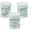 Fun Express 12 Pieces Color Your Own World’s Best Dad Mugs, Holds 8 oz, BPA Free Plastic, DIY Father’s Day Craft Gifts for Kids