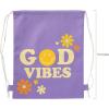 Fun Express 12″ x 15″ Medium Nonwoven Religious Kindness Drawstring Bags – 12 Pieces