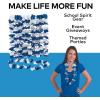 Fun Express Hawaiian Flower Leis – Set of 12 – Luau, Party and School Spirit Supplies – Blue, White