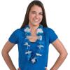 Fun Express Hawaiian Flower Leis – Set of 12 – Luau, Party and School Spirit Supplies – Blue, White