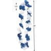 Fun Express Hawaiian Flower Leis – Set of 12 – Luau, Party and School Spirit Supplies – Blue, White