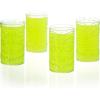 Fun Express Set of 8 Clear Tiki Plastic Mug Cups – each holds 14 oz – Luau Party Supplies