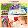 Fun Express Washable Tempera Paint Set, 10 Colors, 16 oz Bottles, Primary and Secondary Assortment