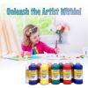 Fun Express Washable Tempera Paint Set, 10 Colors, 16 oz Bottles, Primary and Secondary Assortment