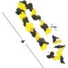 Yellow & Black Hawaiian Flower Leis – 38″ x 2.5″ ( Pack of 12) – Premium Polyester, Vibrant & Durable Tropical Lei Necklaces – Perfect for Luau & Hawaiian Party