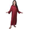 Fun Express Biblical Costume Kids Jesus Robe Maroon – Nativity Costumes for Kids Church Plays & Christmas Pageants | Bible Character Costume for Sunday School VBS | Fits Children Sizes 10-14