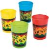 Fun Express Bright Fiesta Plastic Cups, Set of 12 Disposable Cups, Each Holds 10 oz, BPA Free Plastic, Cinco de Mayo Party Supplies, Multi-Color