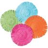 Fun Express Bright Round Fringe Placemats – Set of 12 – Tropical and Luau Party Supplies