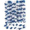 Fun Express Hawaiian Flower Leis – Set of 12 – Luau, Party and School Spirit Supplies – Blue, White