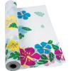 Fun Express Hibiscus Plastic Tablecloth Roll (100 feet Long) Luau and Tiki Party Supplies