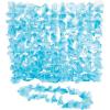 Fun Express Light Blue Lei Flower Necklaces – Set of 12 – Luau, Tiki, Destination Wedding Party Supplies