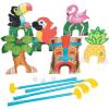Fun Express Luau Tropical Themed Put Put Miniature Golf Game (Includes 4 Clubs, 4 Balls and 6 Hole Markers) Party Games for Kids