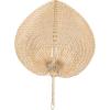 Fun Express Natural Bamboo Raffia Hand Fans Bulk Set of 12 – Premium Paper Fans for Wedding Favors, Guests & Party Decorations | Tropical Luau Accessories for Outdoor Events & Reception Supplies