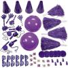 Fun Express Purple School Spirit Assortment – Bulk 50 Piece Set – Hand clappers, Whistles, megaphones, pom-poms and More – School Spirit Supplies