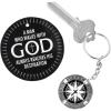 Fun Express Religious Father’s Day Compass Charm Keychains with Card, 12 Pieces