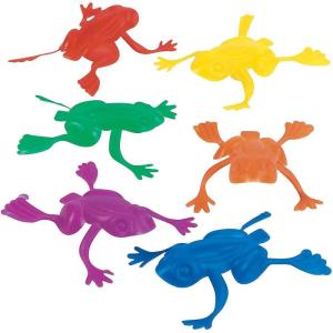 Fun Express – Mini Plastic Jumping Frogs (2″) – Bright Colors – 144 Pieces – Toy Characters – VBS Vacation Bible School Supplies/Décor