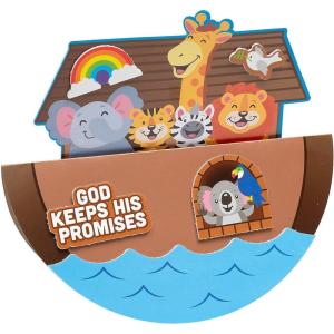 Fun Express 10″ x 7 3/4″ Noah’s Ark Rocking Paper Plate Craft Kit – Makes 12