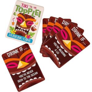 Fun Express Adult Luau Drinking Game – Cards, Pieces Party Games – Adults, Party-goers, Beach Lovers – Tropical Luau, Ideal for Summer or Beach – Fun Challenges, Drinking Rules Game