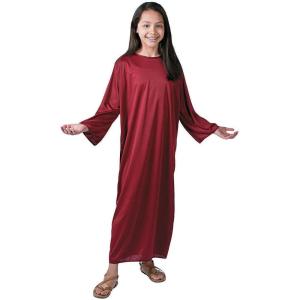 Fun Express Biblical Costume Kids Jesus Robe Maroon – Nativity Costumes for Kids Church Plays & Christmas Pageants | Bible Character Costume for Sunday School VBS | Fits Children Sizes 10-14