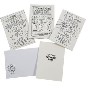 Fun Express Color Your Own Faith Father’s Day Cards – 12 Pieces