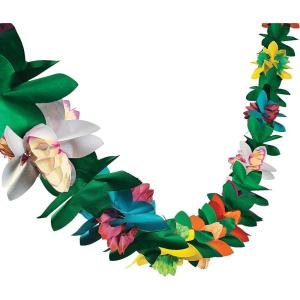 Fun Express Colorful Paper Flower Garland – Elevate Your Luau with 9 Feet of Paper Flowers Decorations for Party – Celebrate in Style with Long Lasting Garland – Sturdy and Stunning – Orignal Color
