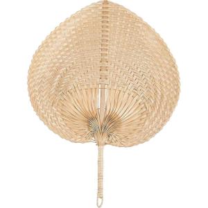 Fun Express Natural Bamboo Raffia Hand Fans Bulk Set of 12 – Premium Paper Fans for Wedding Favors, Guests & Party Decorations | Tropical Luau Accessories for Outdoor Events & Reception Supplies
