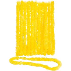 Fun Express Yellow Plastic Leis (Bulk Set of 50) School Spirit, Luau and Tropical Party Supplies